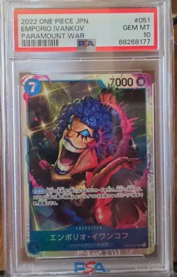 ONE PIECE Emporio.Ivankov (051) Paramount War Foil PSA 10 MINT - Image 1