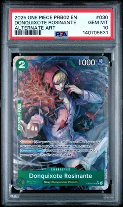 One Piece Prem Booster Vol. 2 Donquixote Rosinante OP05-030 Alt Art PSA 10 - Image 1