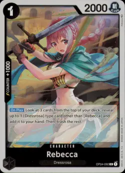 REBECCA OP04-092 KINGDOMS OF INTRIGUE ONE PIECE JAPANESE HOLOFOIL RARE NM - Image 1