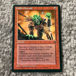 Goblin Grenade MTG Fallen Empires Magic The Gathering Rush Moderate Play MP - Image 1