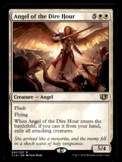 MTG Angel of the Dire Hour LP Light Play Commander 2014 [4023] - Image 1