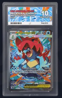 Mega Feraligatr Ex 274/217 Sir Ascended Heroes Pokemon Tcg ACE 10 - Image 1