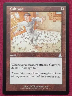 Magic The Gathering URZA'S DESTINY CALTROPS artifact card MTG - Image 1