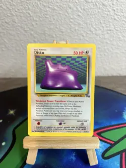 Pokemon TCG Ditto Card 18/62 Fossil Regular Non-Holo Rare, LP Condition - Image 1
