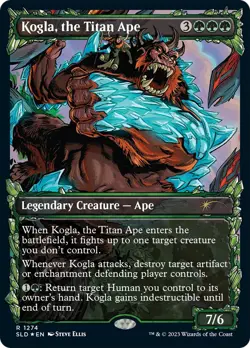 Kogla, the Titan Ape (Secret Lair Halo) FOIL Promo HEAVILY PLD CARD ABUGames - Image 1