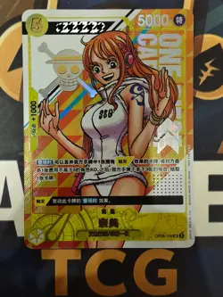 Chinese One Piece Card Game 3rd Anniversary promo Nami OP08-106 Alt Art sealed - Image 1