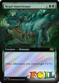 Regal Imperiosaur Extended Art 0389 MTG Aetherdrift Rare NP Foil - Image 1
