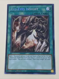 Yugioh - Red-Eyes Insight x 3 - 1st Edition Secret Rare NM - Free Holo Card - A - Image 3
