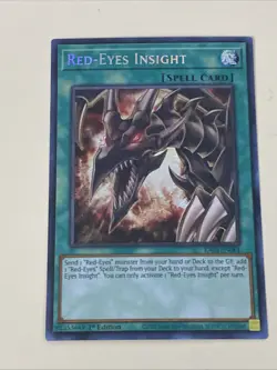 Yugioh - Red-Eyes Insight x 3 - 1st Edition Secret Rare NM - Free Holo Card - A - Image 4