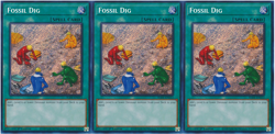 Fossil Dig - Playset 3 Cards - RA01-EN053 - Secret Rare Yugioh - Image 1