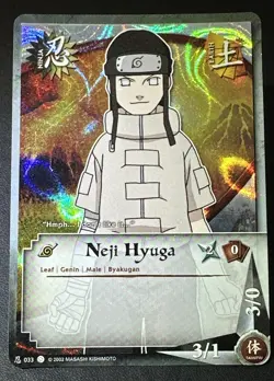 Naruto Card CCG TCG Bandai Holo Foil Neji Hyuga Ninja 033 - Image 1