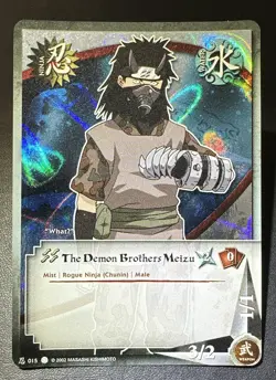 Naruto Card CCG TCG Bandai Holo Foil The Demon Brothers Meizu Ninja 015 - Image 1