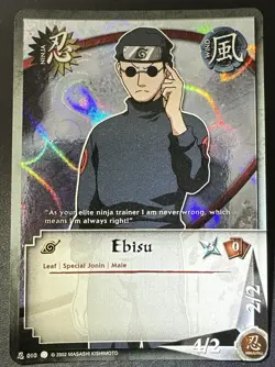 Naruto Card CCG TCG Bandai Holo Foil Ebisu Ninja 010 - Image 1