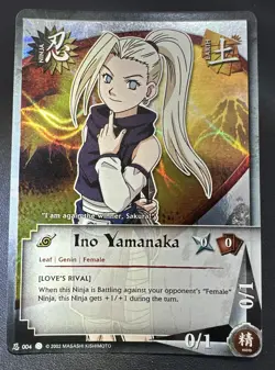 Naruto Card CCG TCG Bandai Holo Foil Ino Yamanaka Ninja 004 - Image 1