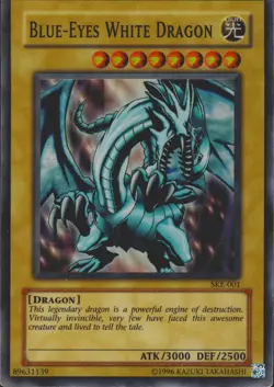 Blue-Eyes White Dragon SKE-001 Unlimited SD: Kaiba Evolution YuGiOh! Card MP - Image 1