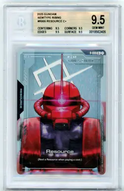 BGS GEM MINT 9.5 Gundam Card Game Resource R-005 C+ - New Type Rising 2025 - Image 1