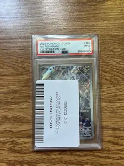 2025 POKEMON JTG EN-JOURNEY TOGETHER ILLUSTRATION RARE #167 N'S RESHIRAM PSA 9 - Image 2