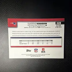 2025 Topps Chrome TreVeyon Henderson #328 NE Patriots Lime Green X-Fractor RC - Image 2