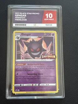 Pokemon Card -Lost Origin Prerelease Promo Gengar SWSH241 ACE 10 GEM MINT - Image 1