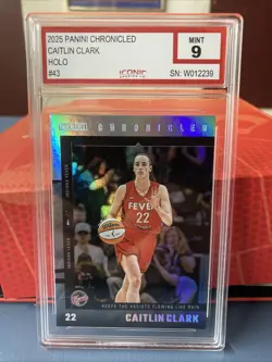 2025 Caitlin Clark Graded Mint 9 Panini Chronicled Holo! Indiana Fever! - Image 1
