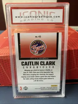 2025 Caitlin Clark Graded Mint 9 Panini Chronicled Holo! Indiana Fever! - Image 4