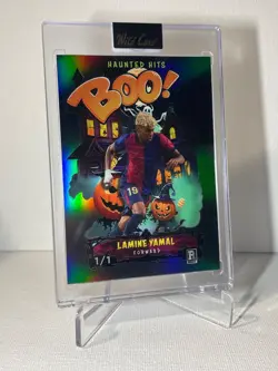 Lamine Yamal 2025 Wild Card Haunted Hits BOO Black Mirror 1/1 Holo Foil Spain - Image 1