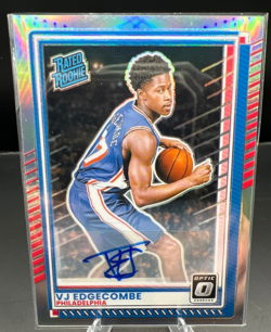 2025/26 Donruss Rated Rookie Optic HOLO VJ Edgecombe AUTO /99 Pristine! - Image 1