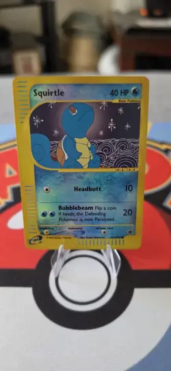 Squirtle 132/165 Expedition Base Set Reverse Holo Card LP/NM Condition - Image 1