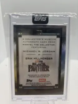 2025 Topps Marvel The Collector Michael B Jordan Museum Auto #10/100 Killmonger - Image 2