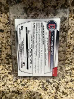 2025 Bowman Chrome Prospects Hiverson Lopez Numbered & Auto (2) Card Lot - Image 3