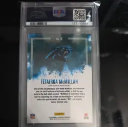 2025 Panini Phoenix Color Blast Tetairoa McMillan RC PSA 9 SSP Panthers #5 - Image 2