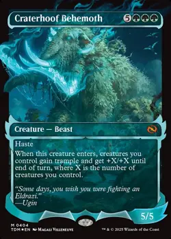 Craterhoof Behemoth Showcase Foil - Tarkir: Dragonstorm MTG-NM - Image 1