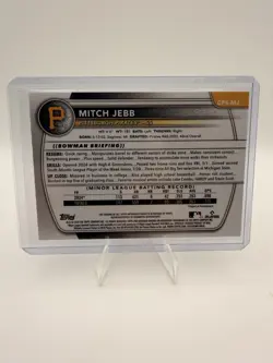 Mitch Jebb 2025 Bowman Chrome Sapphire 1st Auto Gold Refractor /50 - Image 3