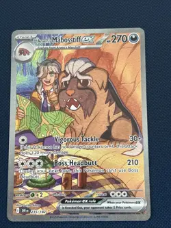 Pokemon TCG Destined Rivals Arvens Mabosstiff Ex 235/182 SIR - NM - Image 1