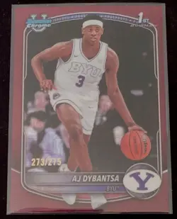 2025-26 Bowman Chrome 1st - AJ Dybantsa #BCP-1 Burgundy /275 - #1 NBA Pick - BYU - Image 2