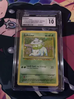 Pokemon TCG Bulbasaur Classic Collection Holo 001/034 CLV CGC 10 - Image 1