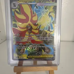 The Pokemon Company Mega Pyroar EX 099/086 CRIM Secret Rare Holo Pokemon TCG - Image 1