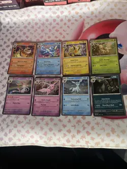 Pokemon Prismatic Evolutions Eeveelutions Complete Holo (8) Cards Bundle NM - Image 1