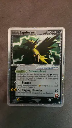 Pokemon - Rocket's Zapdos EX 106/109 Ultra Rare English Team Rocket Returns - Image 1