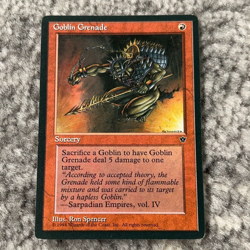 Goblin Grenade MTG Fallen Empires Magic The Gathering Spencer Moderate Play MP - Image 1