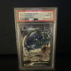 PSA 10 Rayquaza V 194/203 Alt Art Evolving Skies Pokemon Card - Image 1
