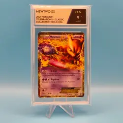 Pokemon TCG Mewtwo EX 54/99 Celebrations 2021 Prestige Grading PGS Mint 9 - Image 1