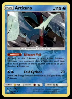 ARTICUNO - 32/181 Holo Rare Team Up Pokemon Reverse Holo NM - Image 1