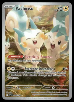 Pokemon Cards Pachirisu 208/198 Holo Scarlet & Violet Illustration Rare NM - Image 1