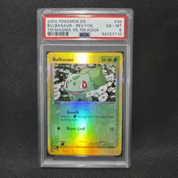 2004 Pokemon: BULBASAUR 39/95 - [Reverse Holo] - [Team Magma vs Aqua] - PSA 6 - Image 1