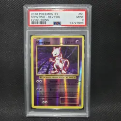 2016 Pokemon: MEWTWO 51/108 - [Reverse Holo] - [XY Evolutions Set] - Mint PSA 9 - Image 1