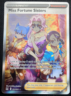 Miss Fortune Sisters 194/196 Lost Origin Full Art Trainer NM Pokemon 2022 - Image 1