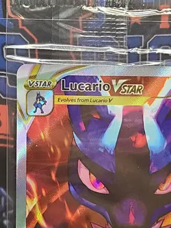 Pokemon TCG Lucario VSTAR SEALED PROMO SWSH291 Rare Holo (INV-3) - Image 2
