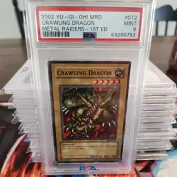 2002 YU-GI-OH! METAL RAIDERS MRD-012 CRAWLING DRAGON- 1st Edition - PSA 9 - Image 1