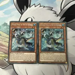 2x YUGIOH 1st Ed BLTR-EN007 SECRET RARE MIRROR MAGE OF THE ICE BARRIER - Image 1